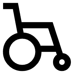 Wheelchair Icon from Sharp Line Set