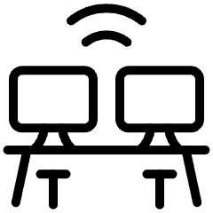 Co Working Space Monitor Wifi Icon from Ultimate Light Set