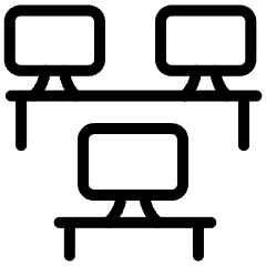 Co Working Space Monitors Icon from Ultimate Light Set