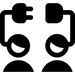 Co Working Space Plug Users Icon from Ultimate Bold Set