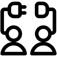 Co Working Space Plug Users Icon from Ultimate Regular Set