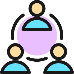 Team Meeting Icon from Ultimate Colors Set