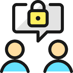 Team Meeting Message Lock 1 Icon from Ultimate Colors Set