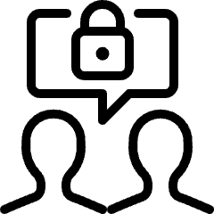 Team Meeting Message Lock Icon from Ultimate Light Set