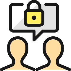 Team Meeting Message Lock Icon from Ultimate Colors Set