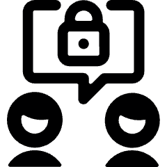 Team Meeting Message Men Lock Icon from Ultimate Bold Set