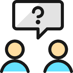 Team Meeting Message Question 1 Icon from Ultimate Colors Set