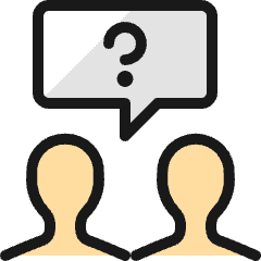 Team Meeting Message Question Icon from Ultimate Colors Set
