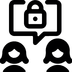 Team Meeting Message Women Lock Icon from Ultimate Bold Set