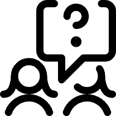 Team Meeting Message Women Question Icon from Ultimate Regular Set