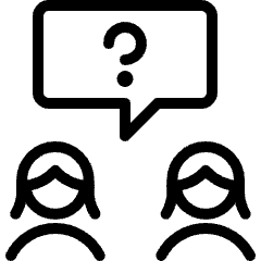 Team Meeting Message Women Question Icon from Ultimate Light Set