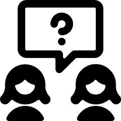 Team Meeting Message Women Question Icon from Ultimate Bold Set