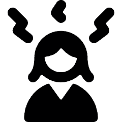 User Woman Stress Icon from Ultimate Bold Set