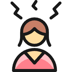 User Woman Stress Icon from Ultimate Colors Set
