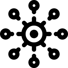 Workflow Teamwork Cog Share Icon from Ultimate Regular Set