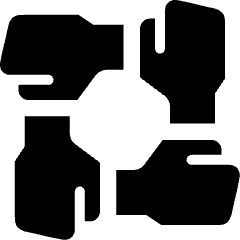 Workflow Teamwork Hand Lock Icon from Ultimate Bold Set