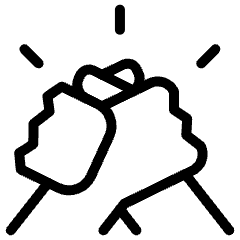 Workflow Teamwork Handshake Icon from Ultimate Light Set