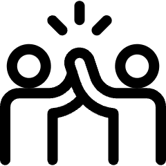 Workflow Teamwork User High Five Icon from Ultimate Regular Set