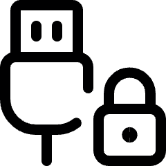 Flash Drive Lock Icon from Ultimate Regular Set