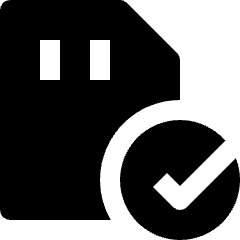 Sd Card Check Approved Icon from Nova Solid Set