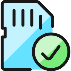 Sd Card Check Icon from Ultimate Colors Set