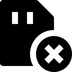 Sd Card Cross Decline Remove Icon from Nova Solid Set