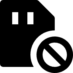 Sd Card Decline Icon from Nova Solid Set