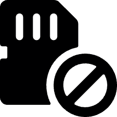 Sd Card Disable Icon from Ultimate Bold Set