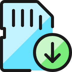 Sd Card Download Icon from Ultimate Colors Set