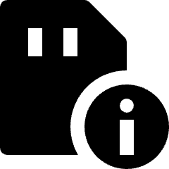 Sd Card Information Icon from Nova Solid Set