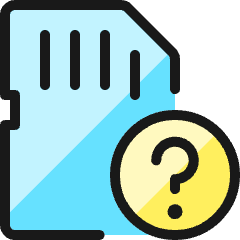 Sd Card Question Icon from Ultimate Colors Set