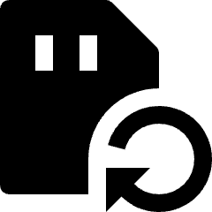 Sd Card Return Icon from Nova Solid Set