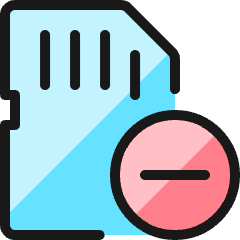 Sd Card Subtract Icon from Ultimate Colors Set
