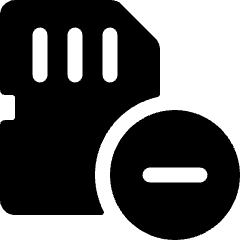 Sd Card Subtract Icon from Ultimate Bold Set