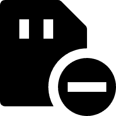 Sd Card Subtract Remove Icon from Nova Solid Set