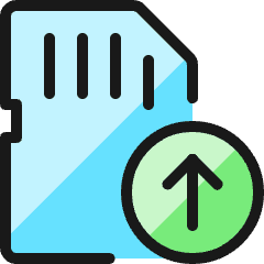 Sd Card Upload Icon from Ultimate Colors Set
