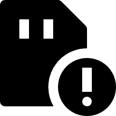 Sd Card Warning Icon from Nova Solid Set