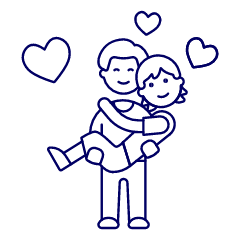 Gay Couple Lifting 4 Illustration from UX Line Set