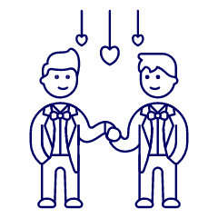 Gay Marriage 1 Illustration from UX Line Set