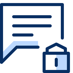 Bubble Chat Text Lock Icon from Cyber Duotone Set