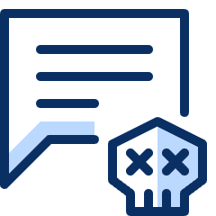 Bubble Chat Text Skull Icon from Cyber Duotone Set