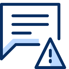 Bubble Chat Text Warning Icon from Cyber Duotone Set