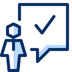 User Chat Check Icon from Cyber Duotone Set