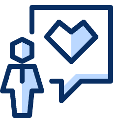 User Chat Favorite Heart Icon from Cyber Duotone Set