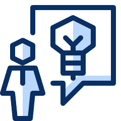 User Chat Idea Icon from Cyber Duotone Set