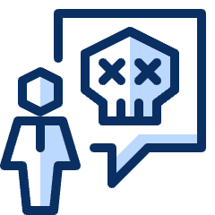 User Chat Skull Icon from Cyber Duotone Set