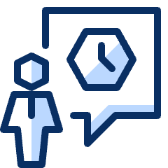 User Chat Time Icon from Cyber Duotone Set
