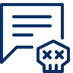 Bubble Chat Text Skull Icon from Cyber Line Set