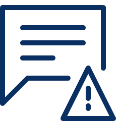 Bubble Chat Text Warning Icon from Cyber Line Set