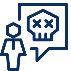 User Chat Skull Icon from Cyber Line Set